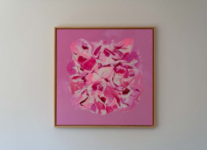 Pink abstract painting - Virtuos Space 1