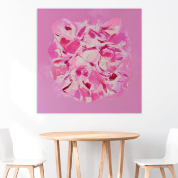 Pink abstract painting - Virtuos Space 1 Kitchen